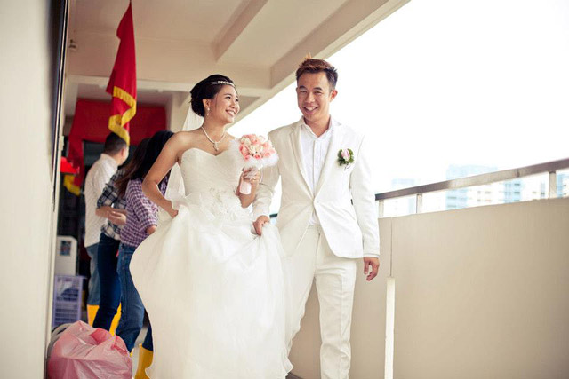 Xiao Han's Wedding Day Bridal Makeup and Hairstyling by Jovie Tan from TheLittleBrush Makeup.