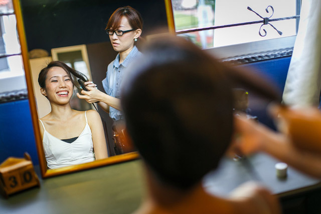 Li Xin's Wedding Hair and Makeup by Jovie Tan from TheLittleBrush Makeup Singapore.