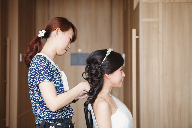 Jiamin's Wedding Day Makeup and Hair by Jovie Tan from TheLittleBrush Makeup Singapore.