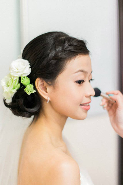 Jiamin's Wedding Day Makeup and Hair by Jovie Tan from TheLittleBrush Makeup Singapore.
