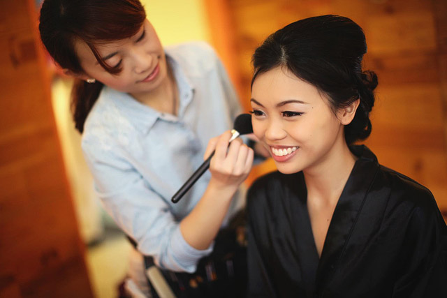Joelle's Wedding Day Makeup and Hair by Jovie Tan from TheLittleBrush Makeup Singapore.