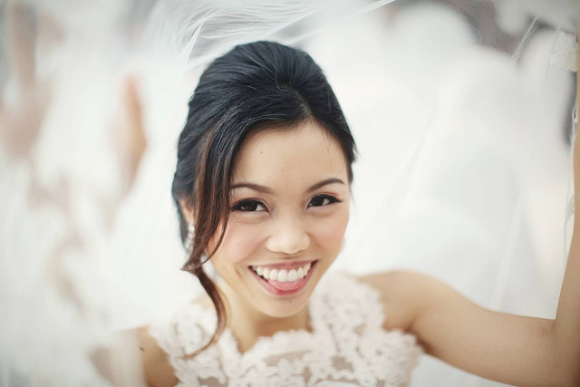 Joelle's Wedding Day Makeup and Hair by Jovie Tan from TheLittleBrush Makeup Singapore.