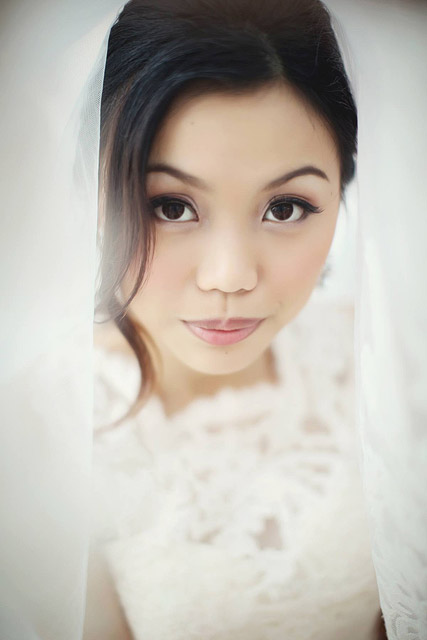 Joelle's Wedding Day Makeup and Hair by Jovie Tan from TheLittleBrush Makeup Singapore.