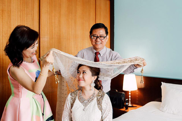 Christabelle's Wedding Day Makeup and Hair by TheLittleBrush Makeup Singapore